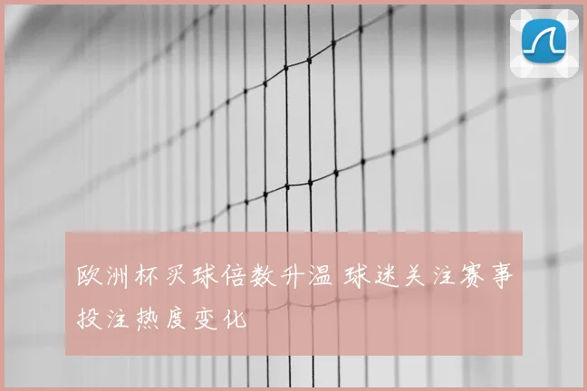 欧洲杯买球倍数升温 球迷关注赛事投注热度变化